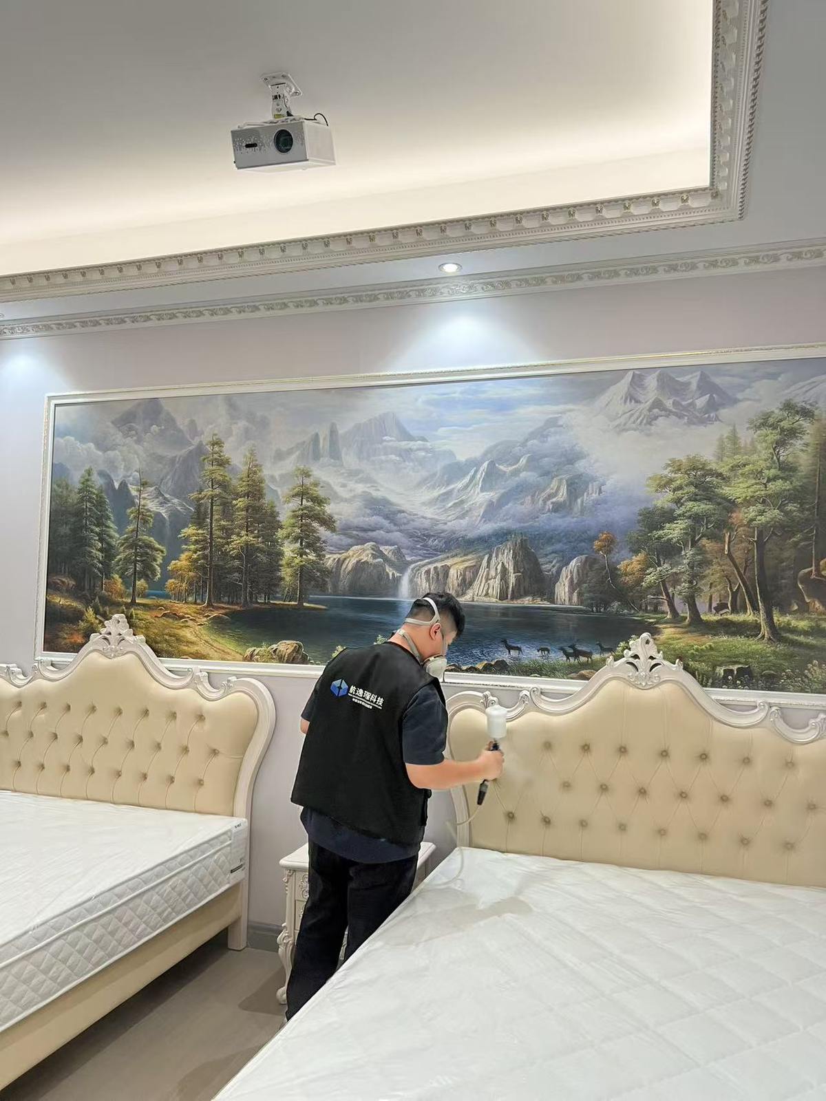 床头背景墙处理